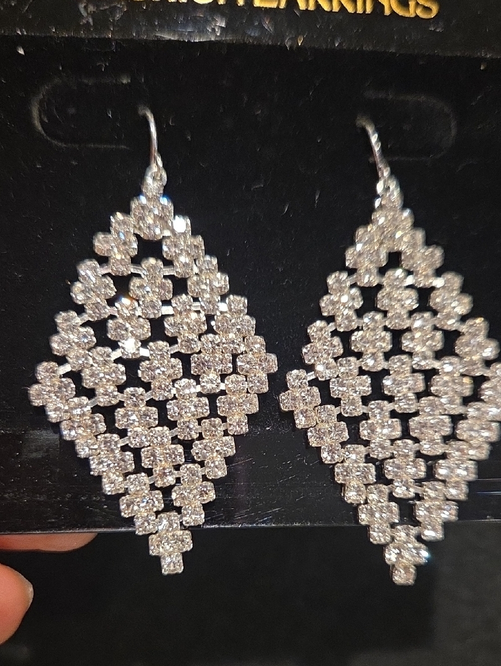 Sparkling Silver Crystal Drop Earrings - Women Jewelry